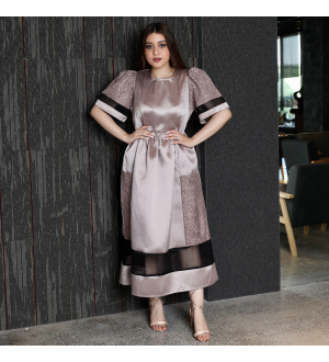 Bohemian Elegant Taffeta Midi Dress