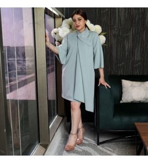 Draped Midi Crape Dress